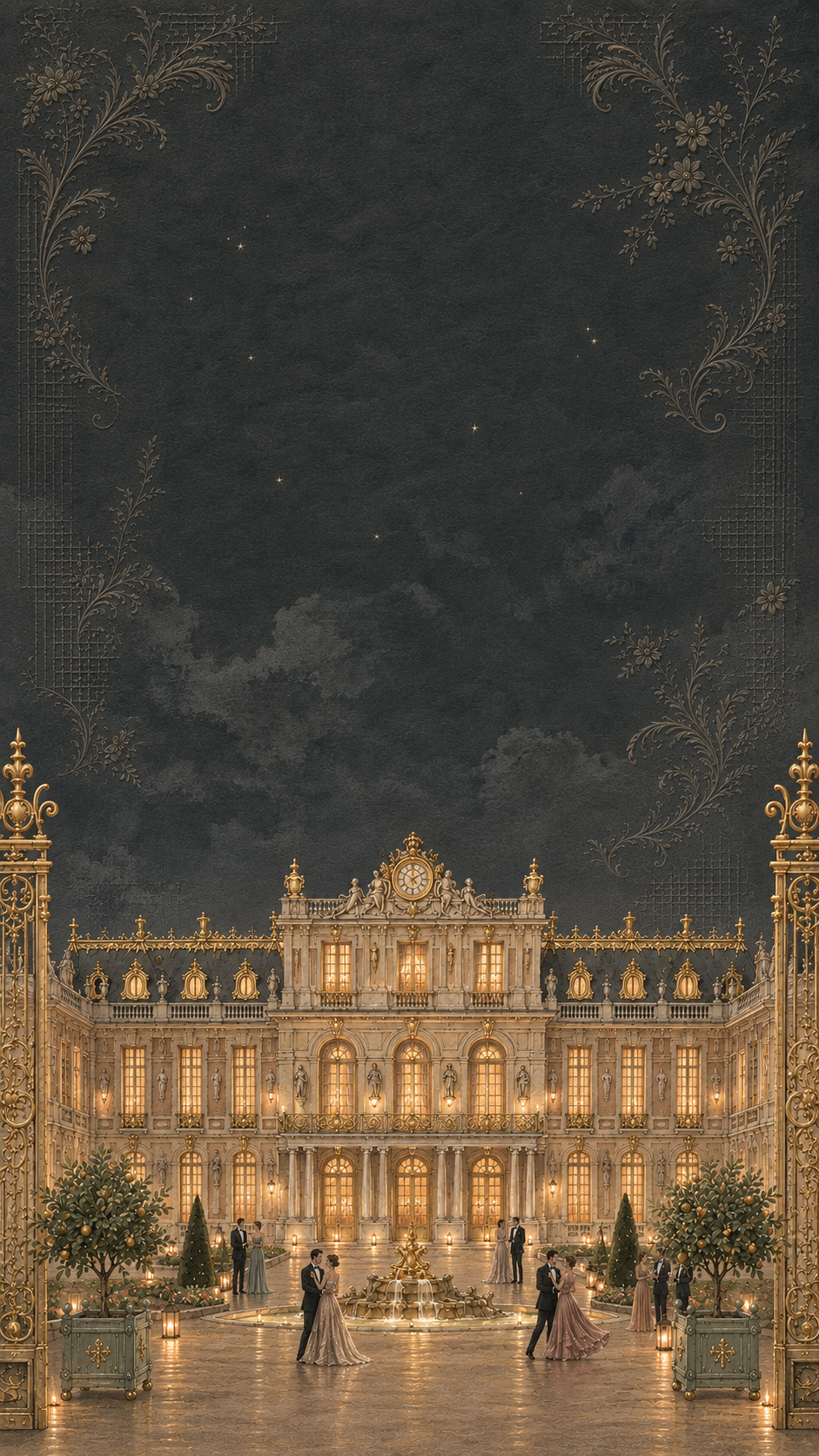 Palace of Versailles, candlelit evening